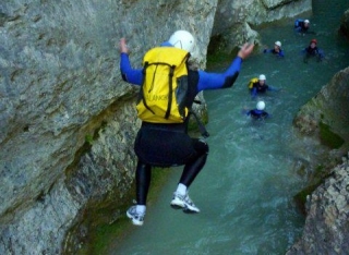 En pleno salto